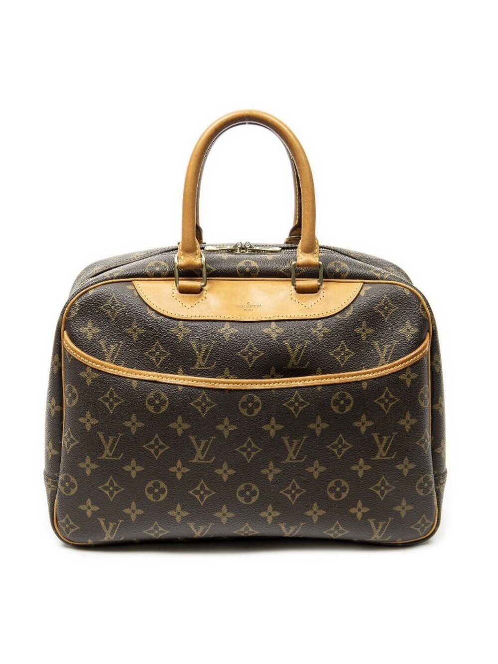 Louis Vuitton Deauville Brown Monogram Canvas Handbag